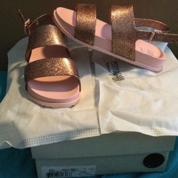 Mel by Melissa Cosmic Glitter Sandals Mini Melissa Little Girl's Size 2 NEW - Picture 1 of 1